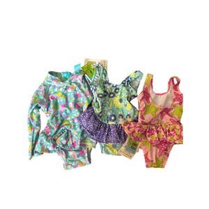 Flap Happy Swimsuit Girls UPF 50+ Size 12 Months NWT Lot of 3
